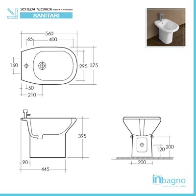 Scheda tecnica bidet Orient