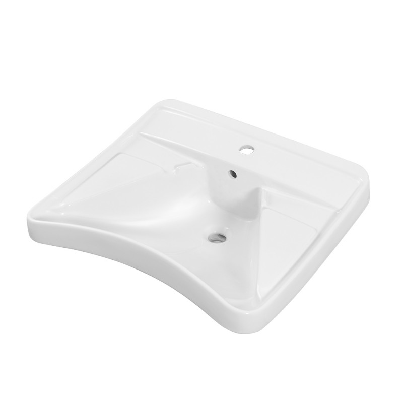 Lavabo sospeso per disabili 66 cm ergonomico con poggia gomiti 