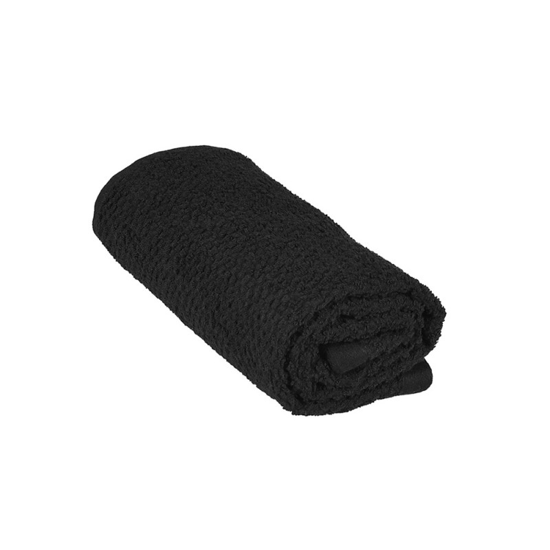 Set di asciugamani viso e ospite in puro cotone nero 110x60cm