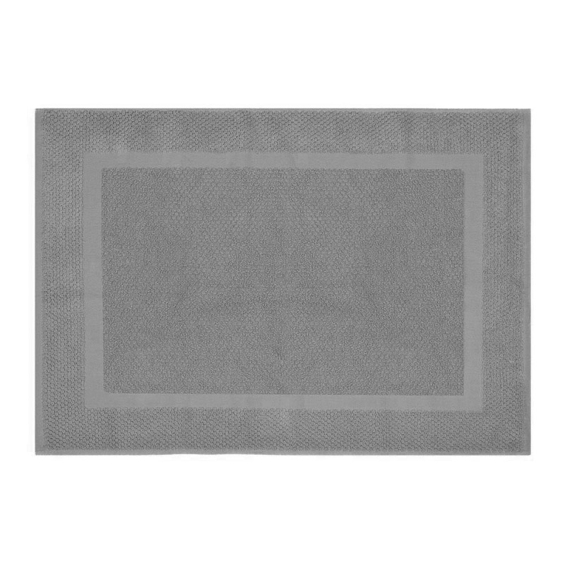 Set tappeti doccia in spugna di cotone colore grigio e vinaccia