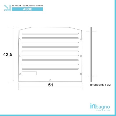 scheda tecnica Asse Lavapanni in PVC Bianco