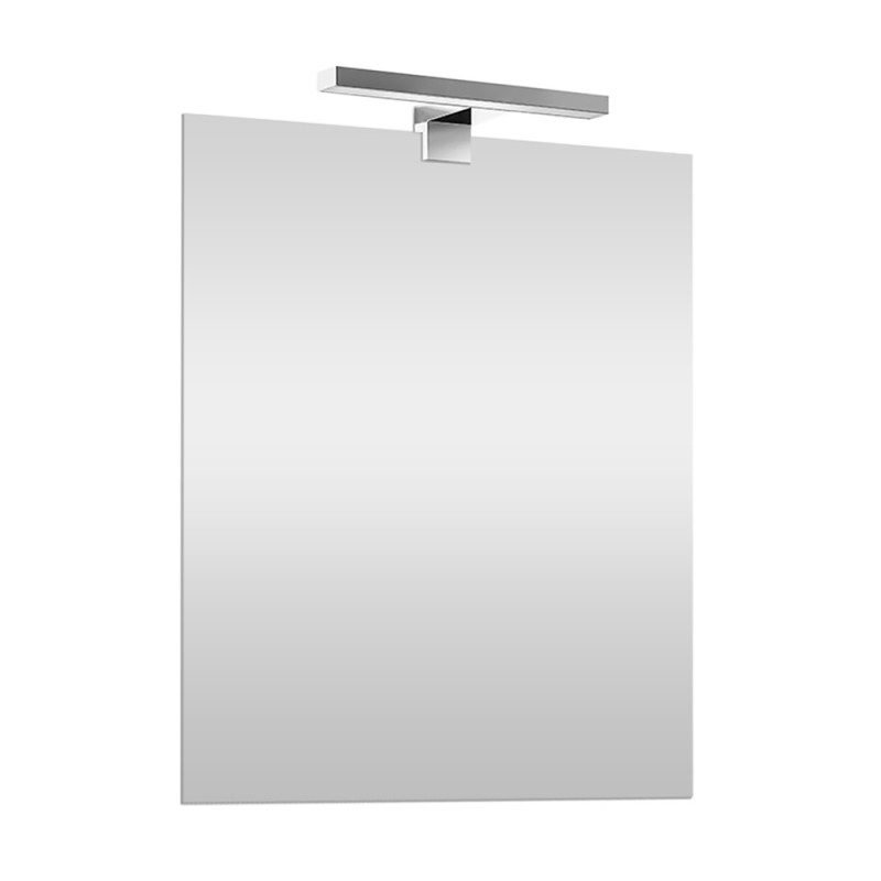 Specchio bagno 70x90 cm reversibile con luce LED naturale