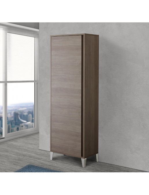 Colonna bagno porta scopa da 60 cm linea Way in rovere scuro