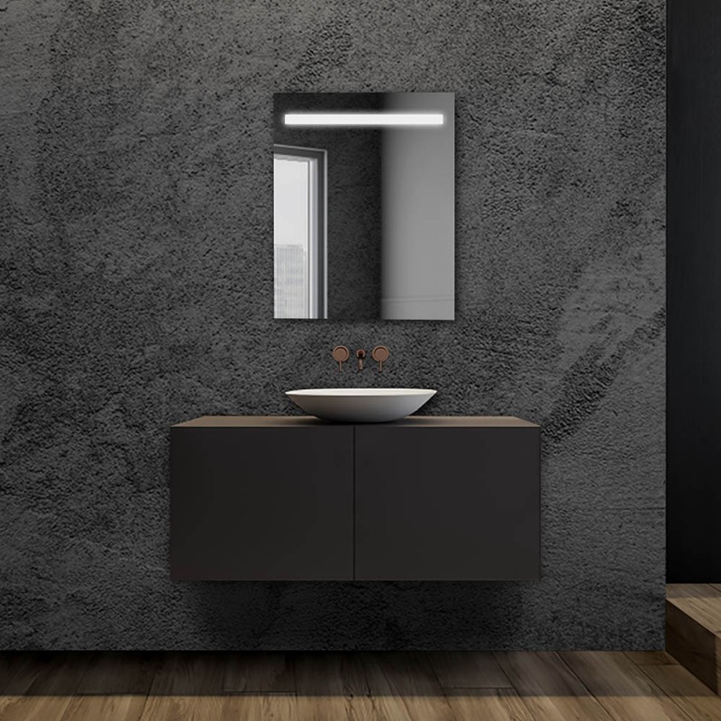 Specchio Retroilluminazione Led Accensione Touch Cm 70X90: scopri di più su  idee arredo bagno, lavatoio moderno sospeso e bagno hermitage »