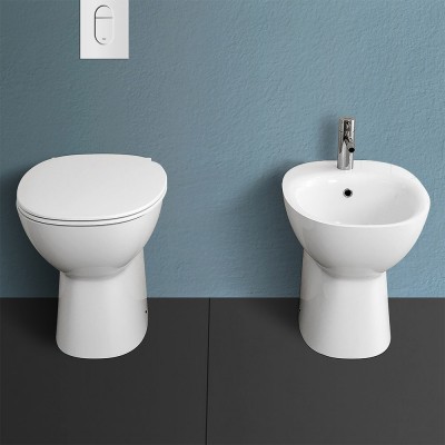 Sanitari tradizionali serie Morning con Water rimless Bidet e Copritazza