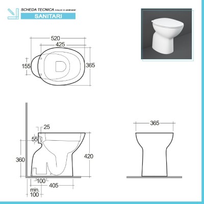 Scheda tecnica Water Morning rimless