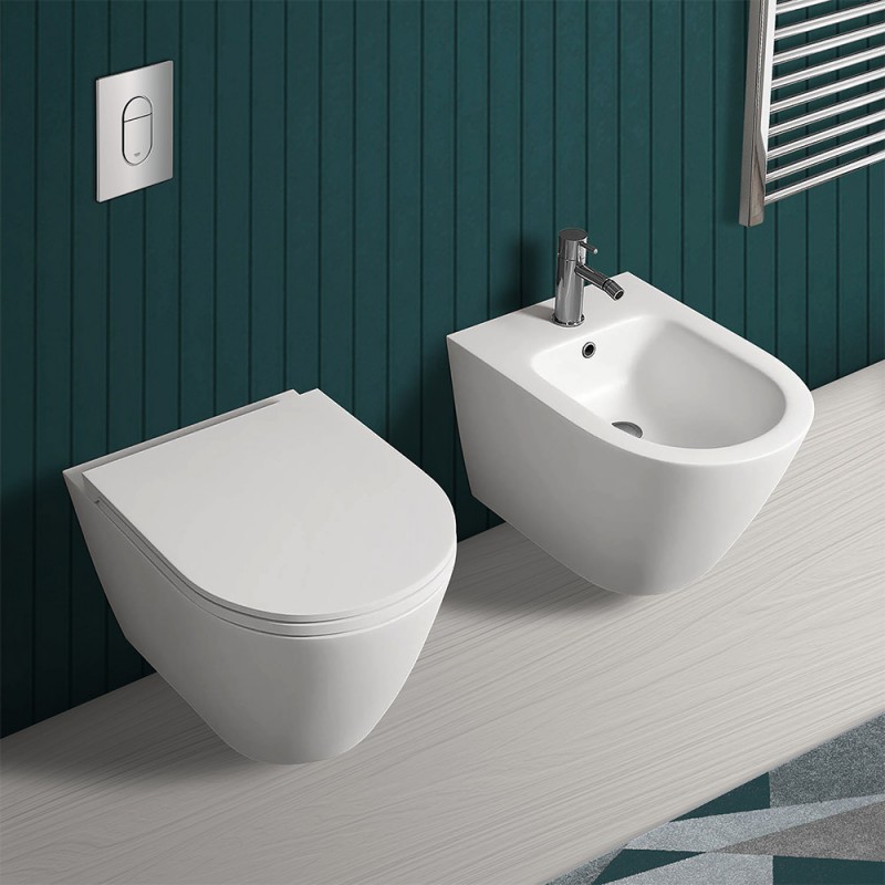 Tavoletta wc con chiusura ammortizzata bianco