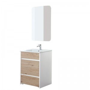 Mobile Bagno A Terra Con Lavabo 60 Cm.Mobile Bagno Con Lavabo Moderno Bianco Con Pouf Estraibile E Cassetto