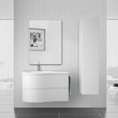 Pensile bagno perfettamente compatibile con mobile sospeso 90 cm Melody