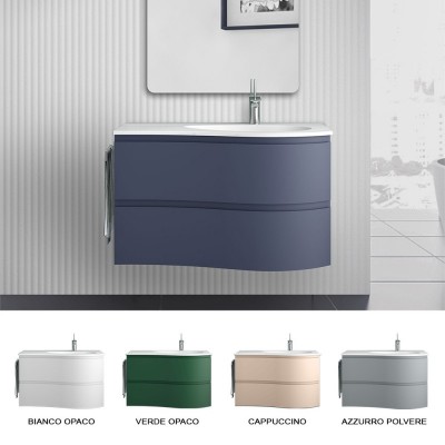 Disponibili colorazioni differenti del mobile bagno sospeso 90 Melody