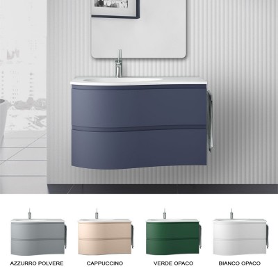 Disponibili colorazioni differenti del mobile bagno sospeso 90 Melody