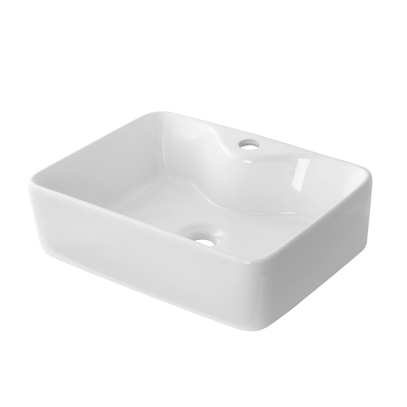 Lavandino, lavabo da appoggio, Installazione da appoggio lavabo, Arte  Ceramica Colorata, lavabo da Bagno, Grande capacità Rettangolare 48 * 39 *  15 cm (Set di rubinetti per lavabo da appoggio Grande) : : Fai da  te