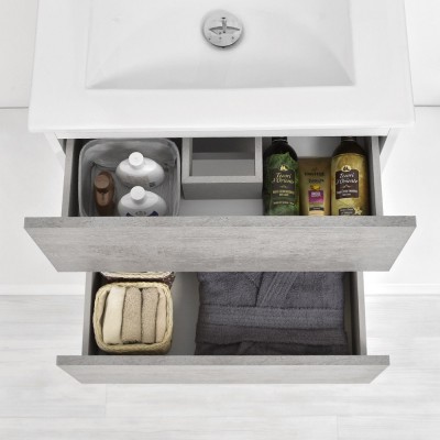 Mobiletto bagno salvaspazio Duble 60 cm grigio industrial