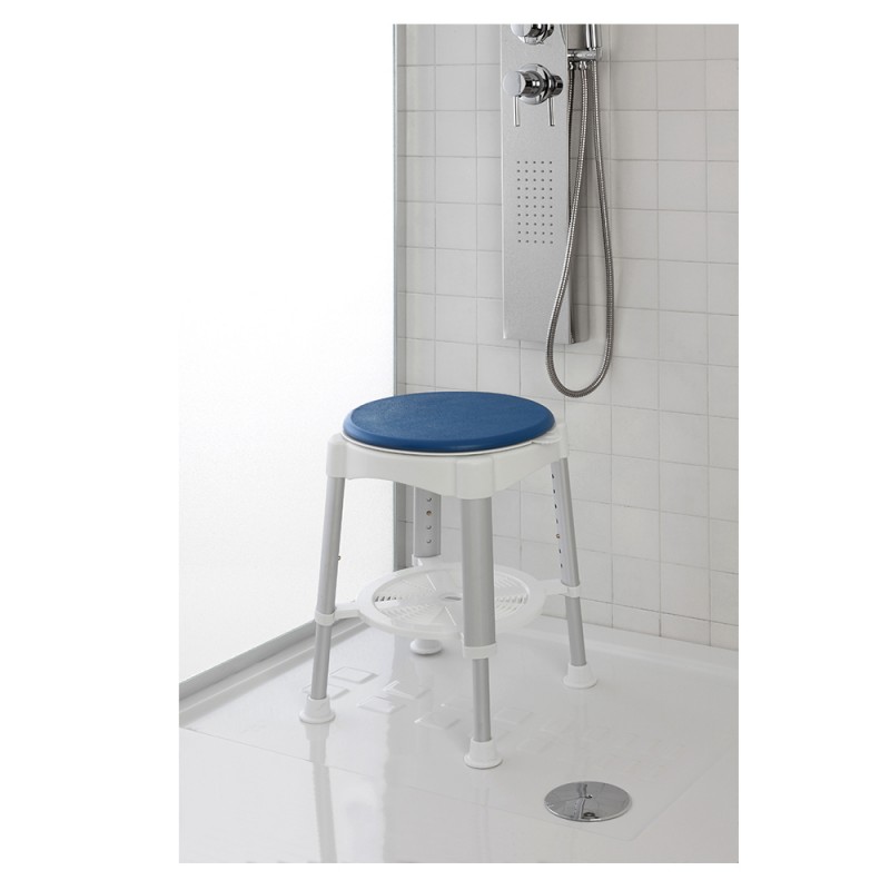 Sgabello per doccia girevole a 360° regolazione in altezza con 6 punte in  gomma antiscivolo, Sedile per anziani e disabili - Costway