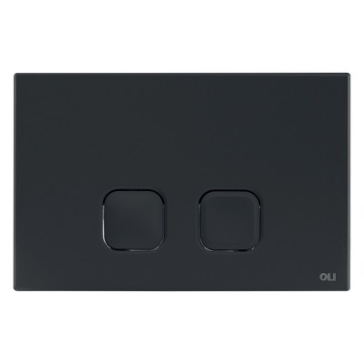 Placca cassetta wc Oli Plain in abs nero opaco con finitura soft touch