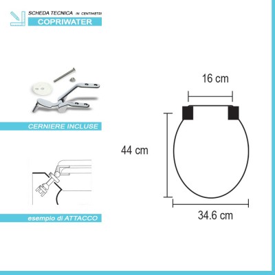 Scheda tecnica Copriwater Conca Ideal Standard