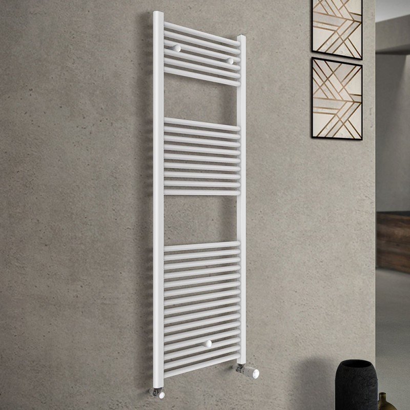 Termoarredo bianco scaldasalviette L 55x150 interasse 50 cm