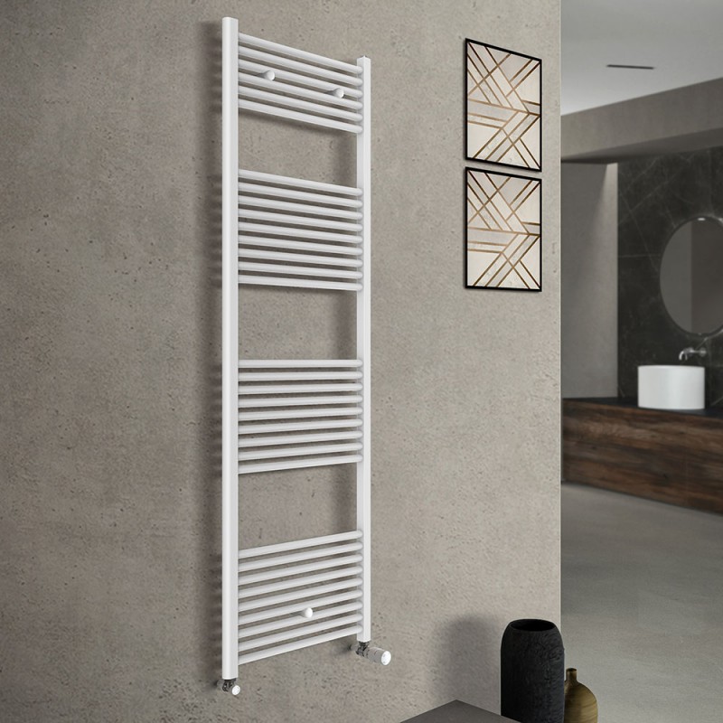 Scaldasalviette bagno termoarredo bianco L 60x170 interasse 55 cm