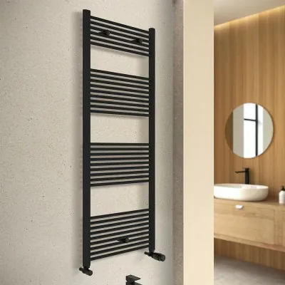 Termoarredo design Nero opaco 600x1800 Interasse 550 mm