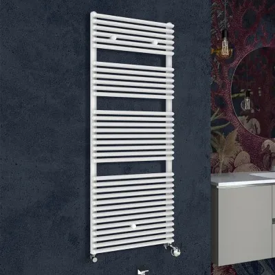 Termoarredo scaldasalviette bagno 120x50cm Cromo