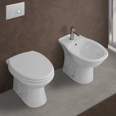 Set di sanitari Tradizionali serie Karla WC + Bidet + Copriwater