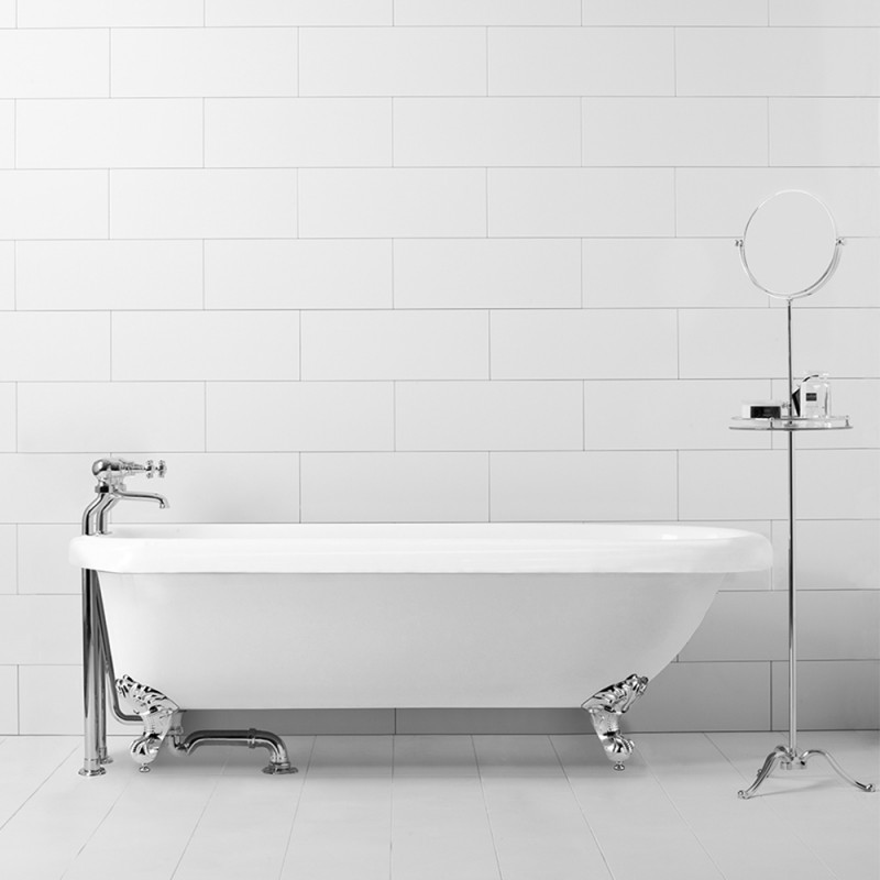 Vasca da bagno freestanding classica 177x79,5 Piedini cromo a zampa daquila regolabili Ann