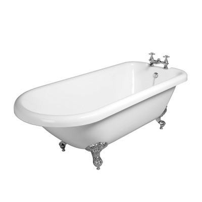 Vasca da bagno freestanding classica Ann 177x79,5 Piedini cromo a zampa d'aquila regolabili