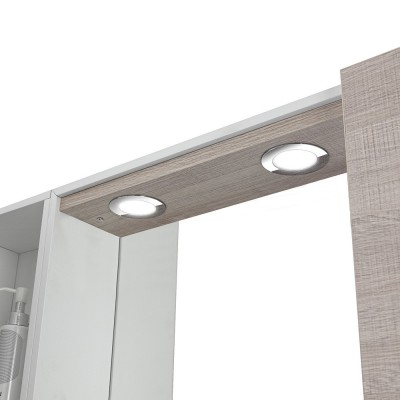 Specchio contenitore Way completo di faretti LED