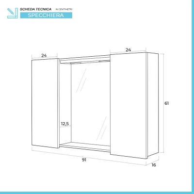 Scheda tecnica dello Specchio contenitore Way