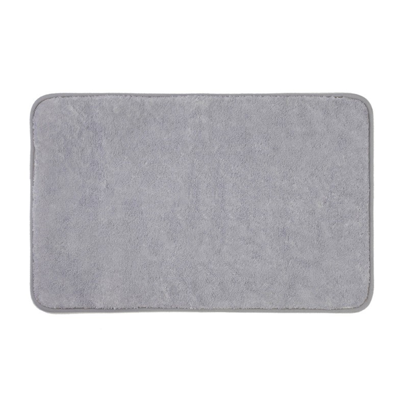 Tappeto per doccia antiscivolo grigio 45x75 cm in poliestere Nuvola