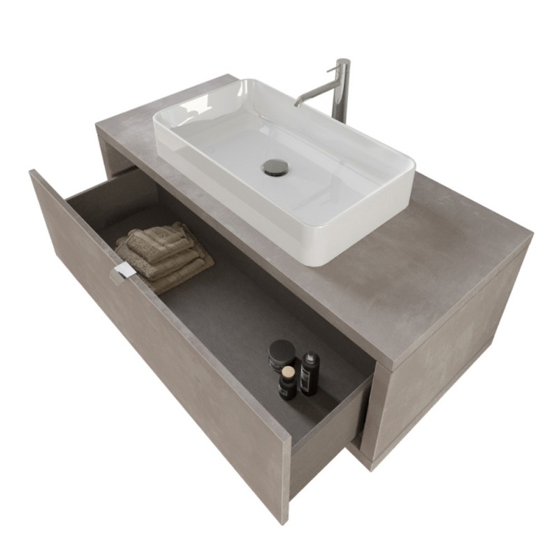 MOBILE BAGNO SOSPESO 60 CM SALVA SPAZIO BERLIN GRIGIO