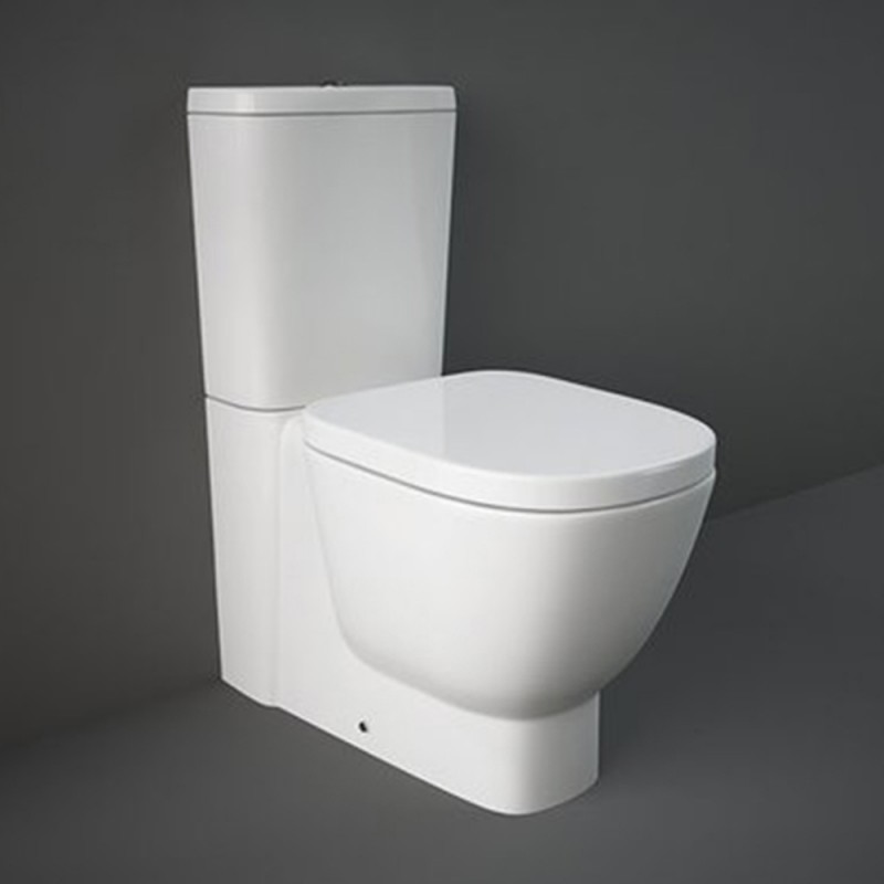 Wc filomuro monoblocco Rak One con scarico universale e copriwc