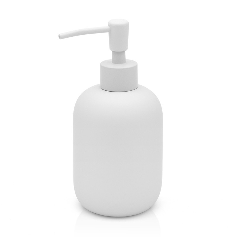 Dispenser sapone liquido dappoggio grigio chiaro in ceramica soft touch