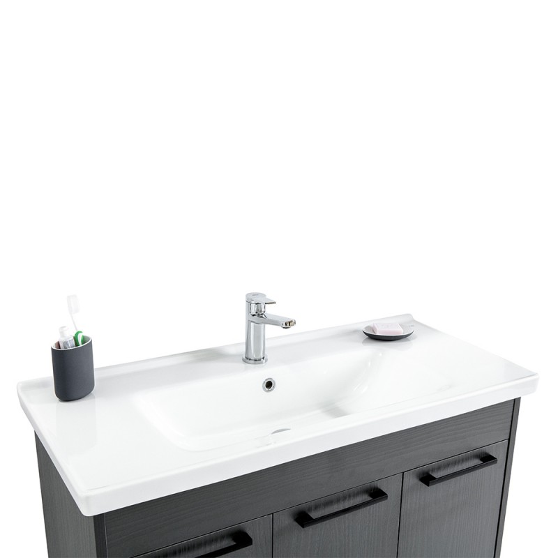 Mobile da bagno sospeso 100 cm grigio Made in Italy mod. Arena