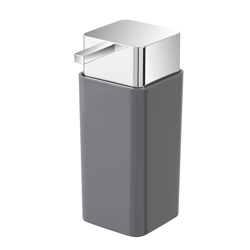 Dispenser Sapone Liquido In Plastica Grigio Da Appoggio