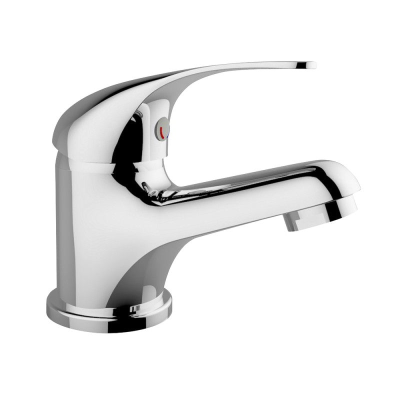 Miscelatore lavabo in ottone cromato con piletta di scarico  Fast