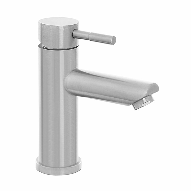 Miscelatore lavabo acciaio spazzolato con piletta click-clack  York 