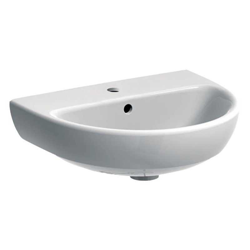 Lavabo bagno Geberit Closer con bacino ovale 50 cm > lavabo e sifone basic