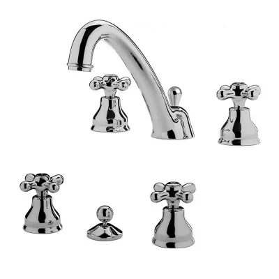 Set miscelatori lavabo e bidet cromati Artis Punta+ piletta inclusa