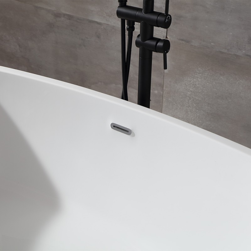 Vasca da bagno semi-autonoma NORA CORNER Acrilico Bianco - 170 x 80 cm -  installazione a sinistra