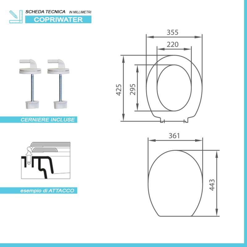 Tavoletta WC dedicata per VITRA serie NORMUS Bianco dedicato