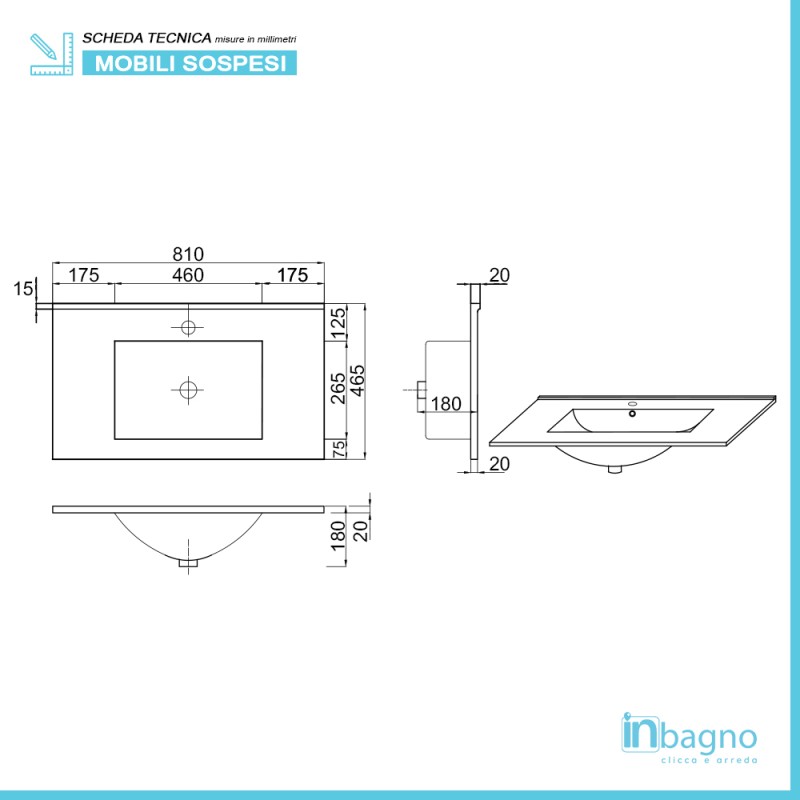 Maison Exclusive - Armadietto Bagno Bianco Lucido 80x33x60cm in