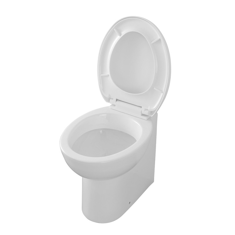 Sanitario WC Moderno Monoblocco con Sedile Soft Close e Pulsante di Scarico  Nero - Sandford