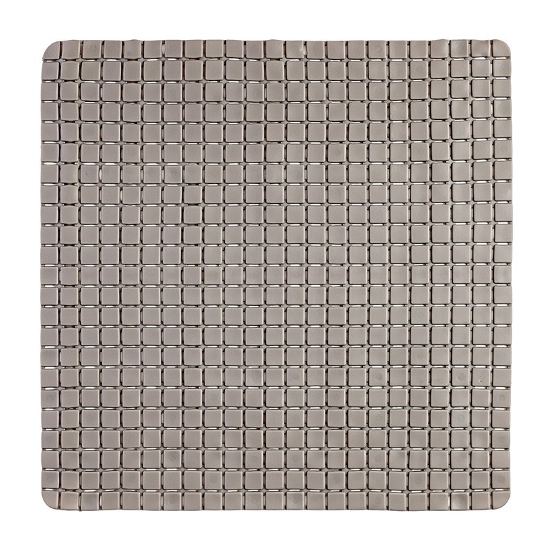 Tappetino Antiscivolo Per Doccia In PVC  Mosaico tortora 54x54 Cm