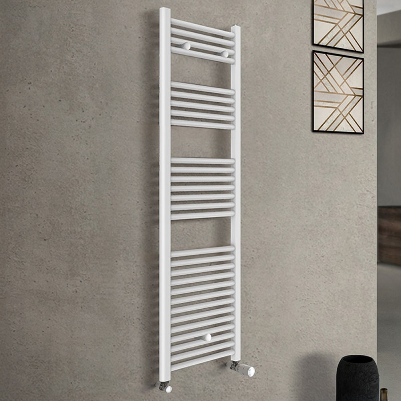 Termoarredo scaldasalviette bianco L 45x142 interasse 40 cm