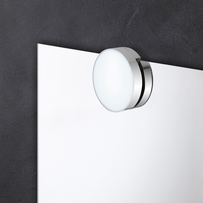 Applique LED per specchio a filo con luce naturale in ABS cromato