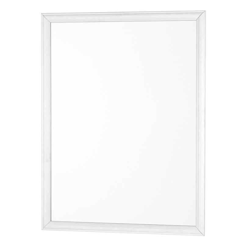 Specchio bagno 46x56 cm cornice bianca e installazione reversibile