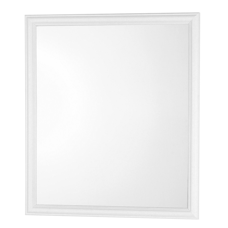 Specchio bagno 56x66 cm cornice bianca e installazione reversibile