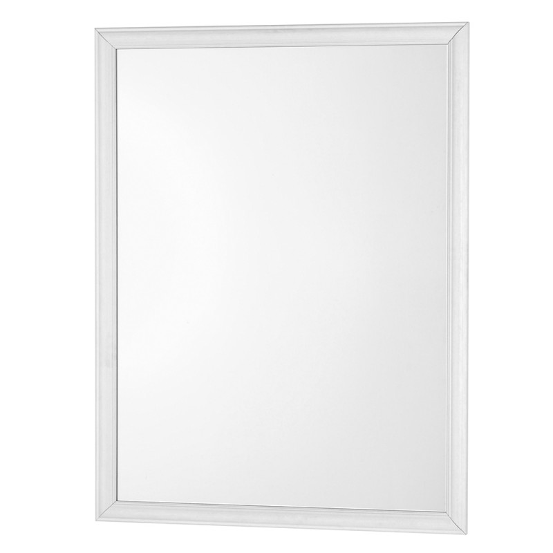 Specchio bagno 66x86 cm cornice bianca e installazione reversibile