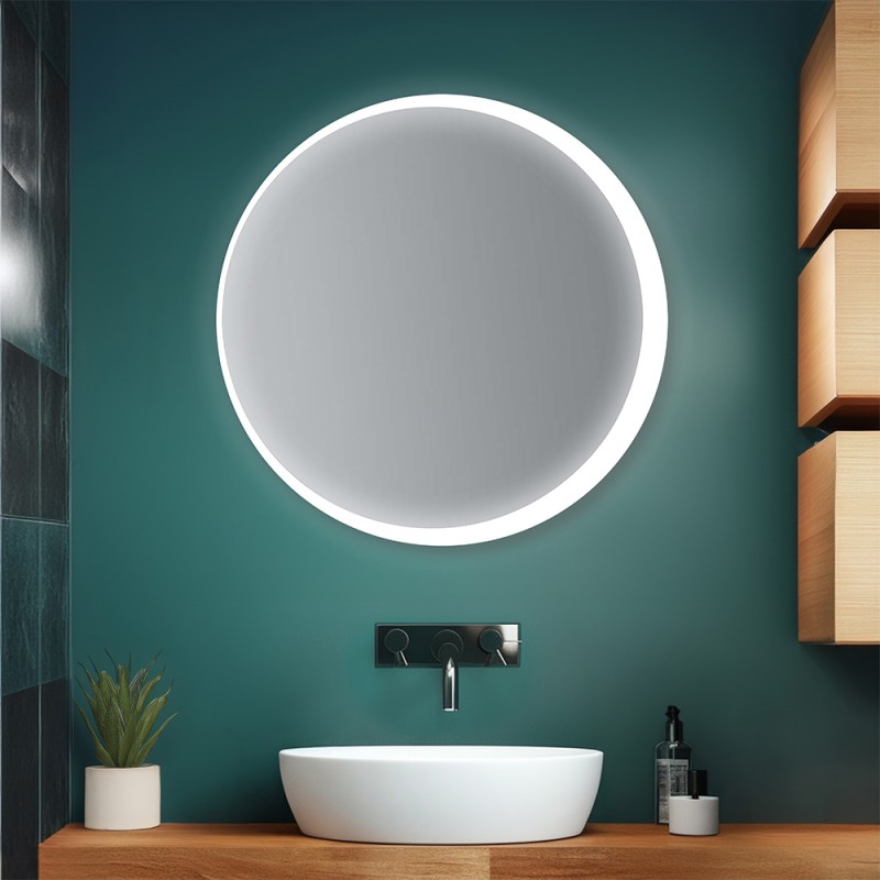 Specchio bagno 70 cm con retroilluminazione LED bianco naturale